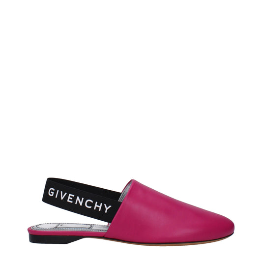 Givenchy Pink Leather Flat Sandals