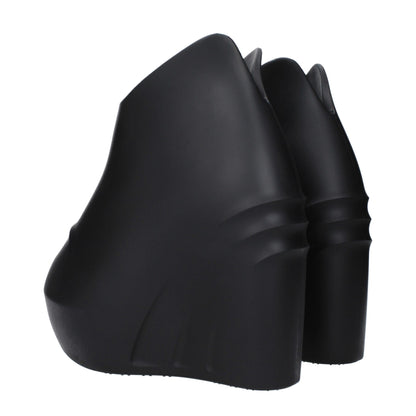 Givenchy – Schwarze Keilsandalen aus Baumwolle