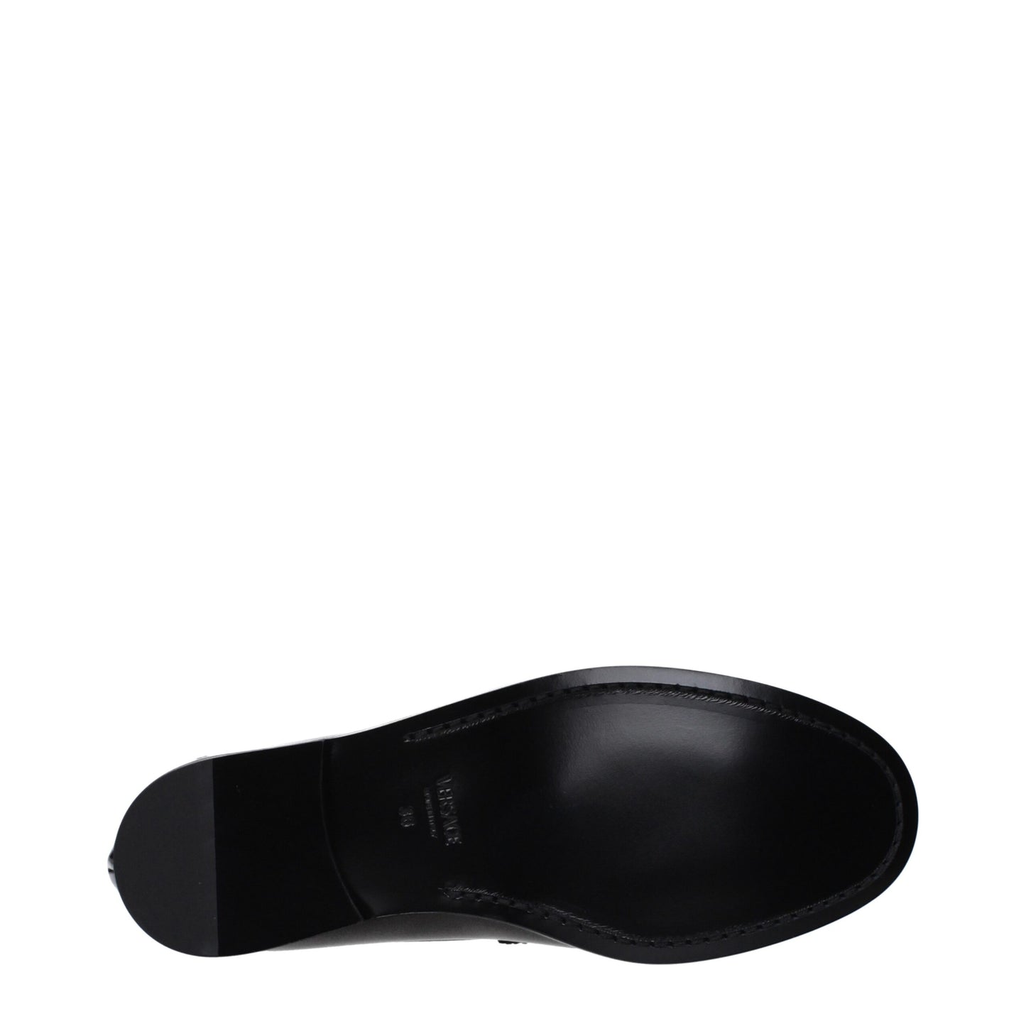 Versace – Slipper aus schwarzem Leder