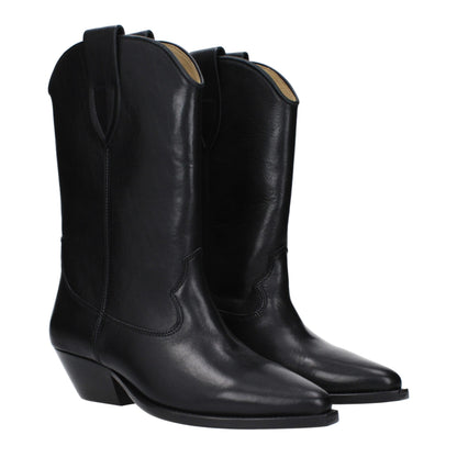 Isabel Marant Schwarze Lederstiefeletten