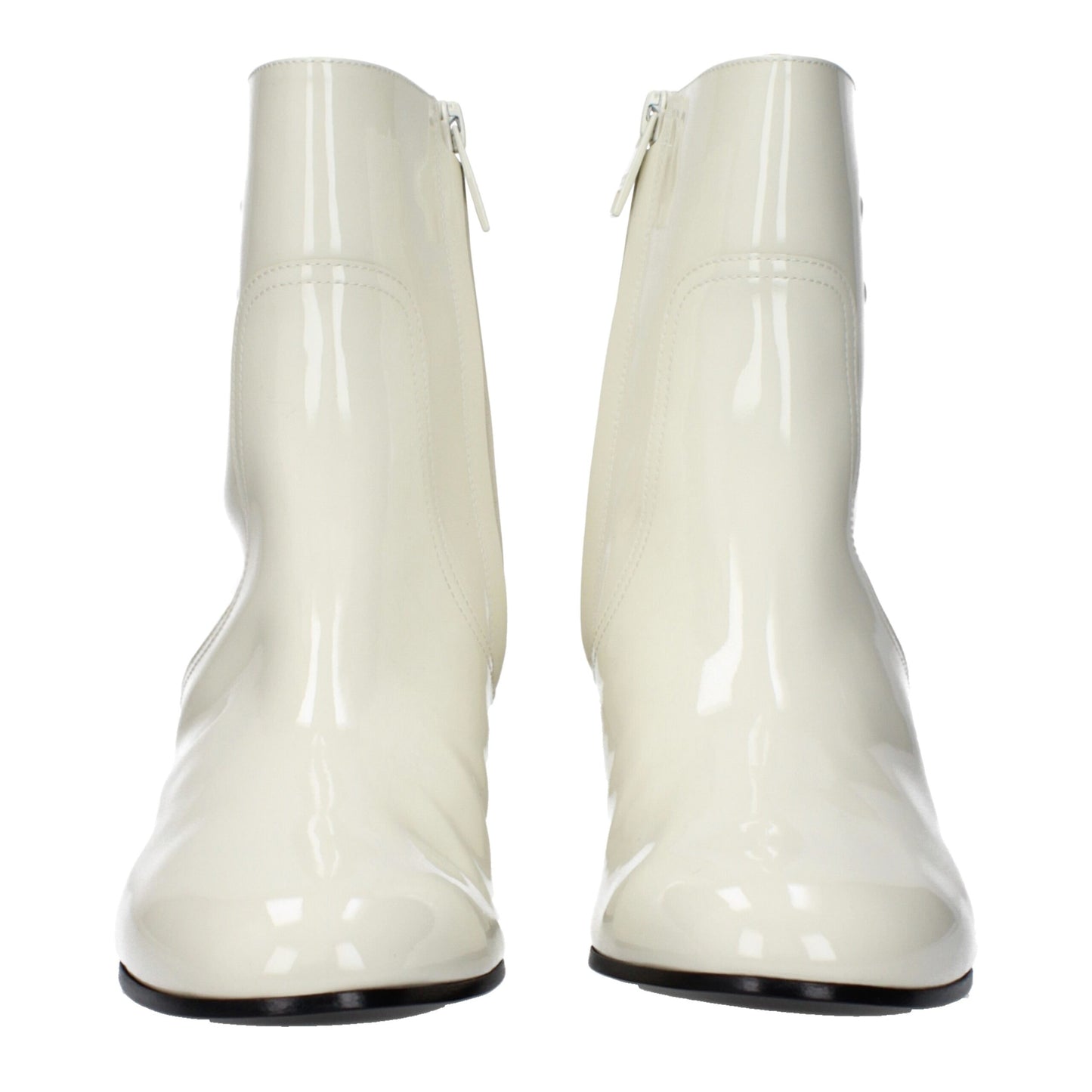 Beigefarbene Stiefeletten aus Leder von Celine