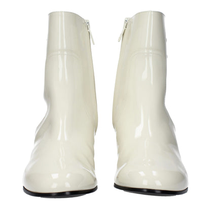 Beigefarbene Stiefeletten aus Leder von Celine