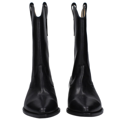 Isabel Marant Schwarze Lederstiefeletten