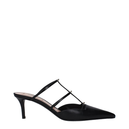 Valentino Garavani Schwarze Ledersandalen