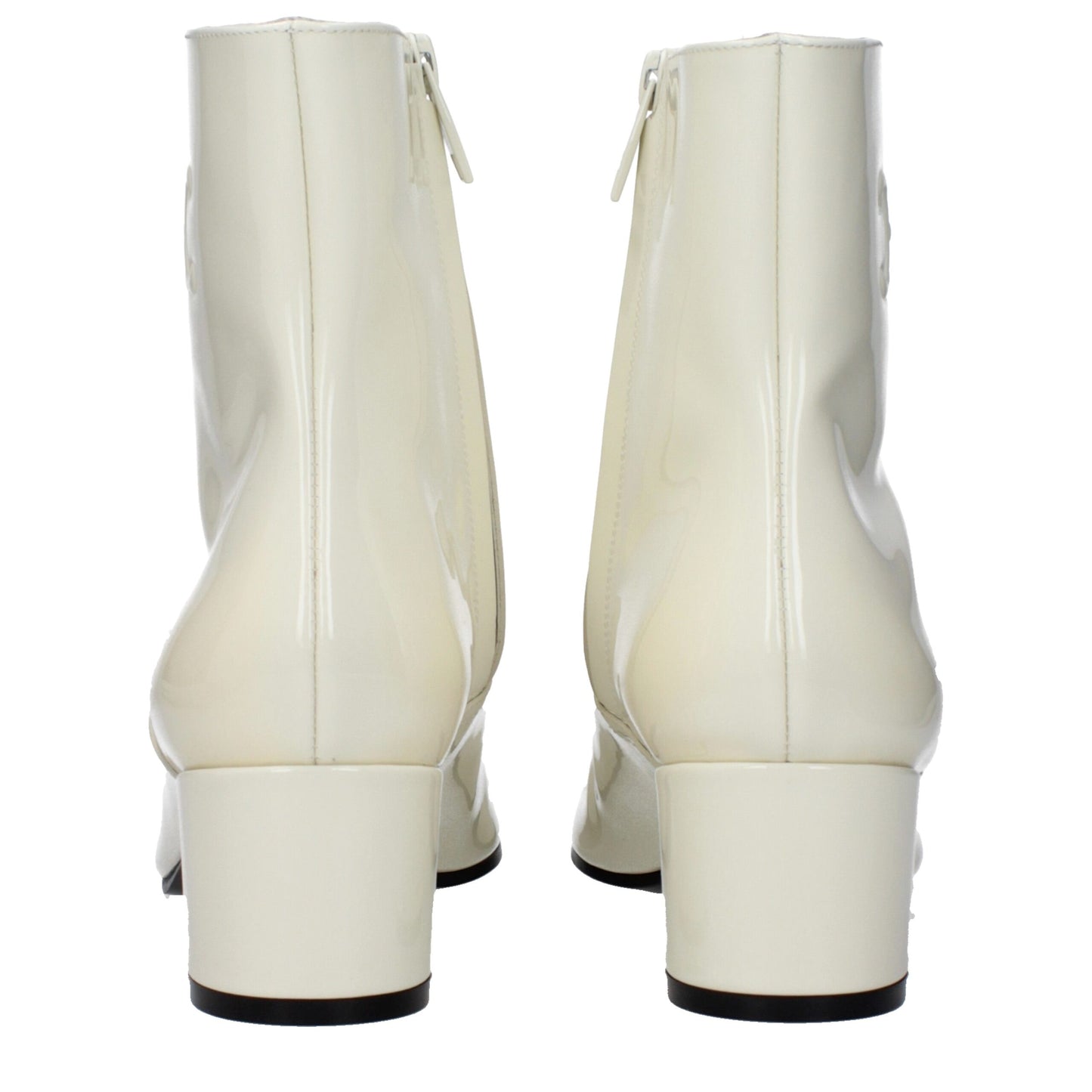 Beigefarbene Stiefeletten aus Leder von Celine