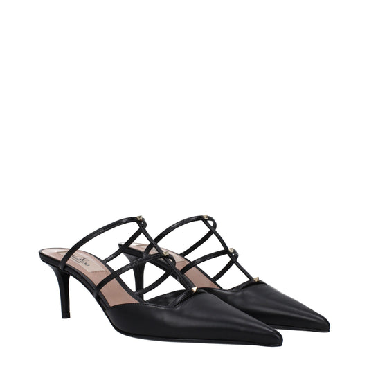 Valentino Garavani Schwarze Ledersandalen