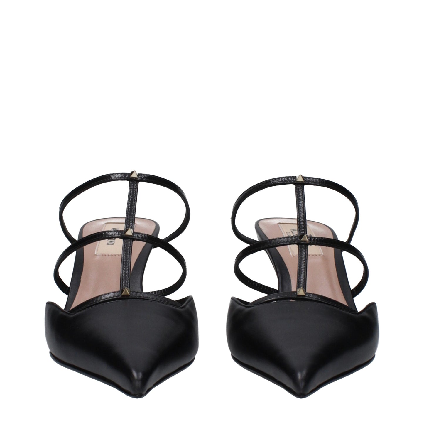 Valentino Garavani Schwarze Ledersandalen