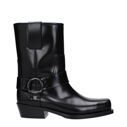 Valentino Garavani – Schwarze Lederstiefeletten