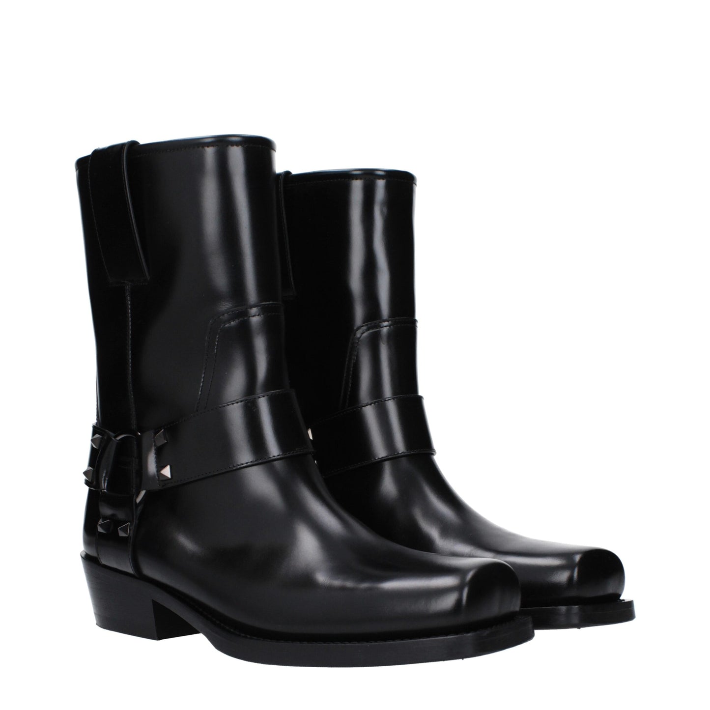 Valentino Garavani – Schwarze Lederstiefeletten