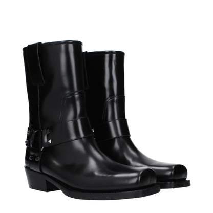 Valentino Garavani – Schwarze Lederstiefeletten