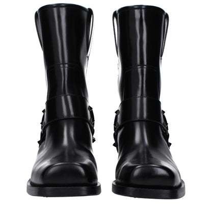 Valentino Garavani – Schwarze Lederstiefeletten