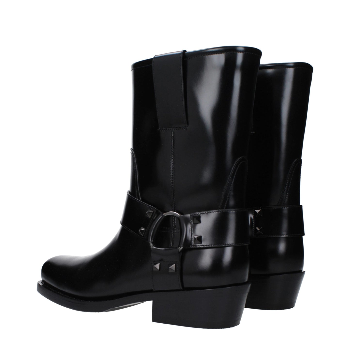 Valentino Garavani – Schwarze Lederstiefeletten