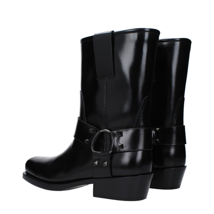 Valentino Garavani – Schwarze Lederstiefeletten