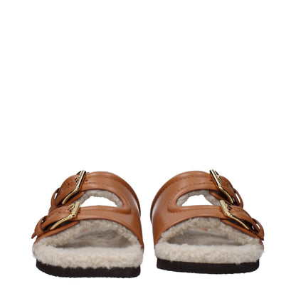 Valentino Garavani – Hausschuhe aus braunem Leder