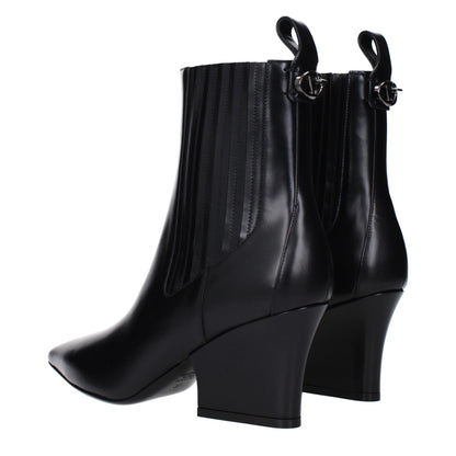 Valentino Garavani – Schwarze Lederstiefeletten
