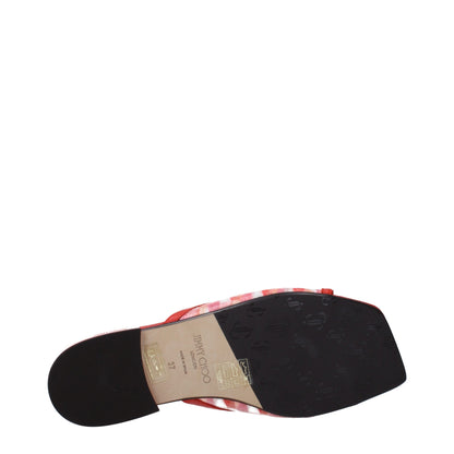 Jimmy Choo Orange Stoff-Hausschuhe