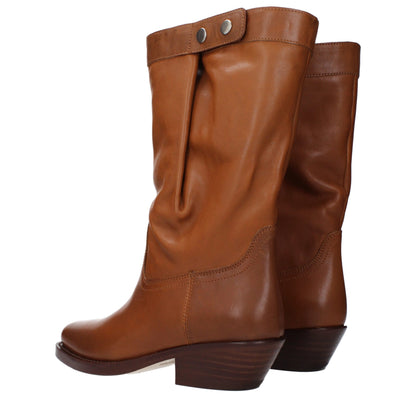 Isabel Marant – Braune Lederstiefeletten