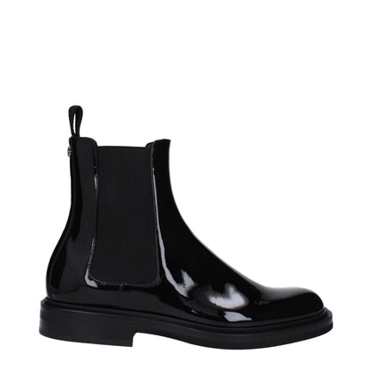Dolce &amp; Gabbana Schwarze Lederstiefeletten