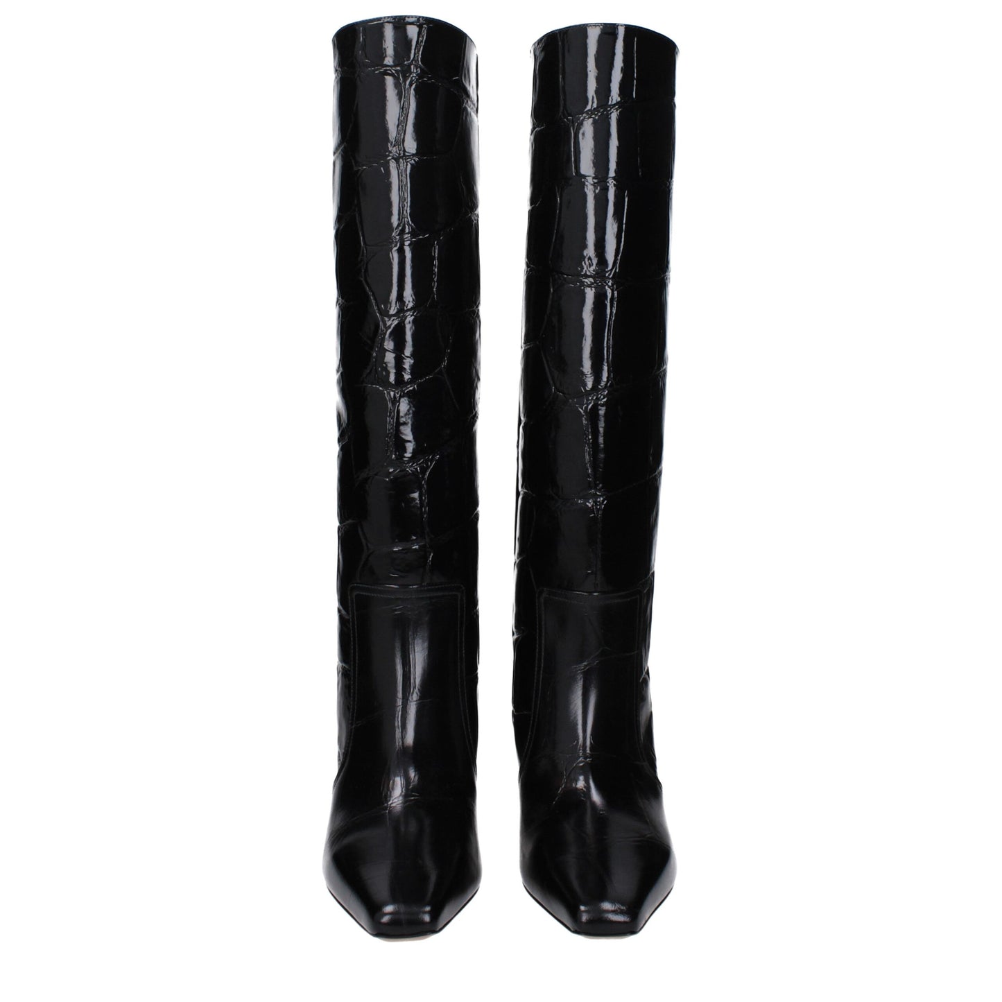 Paris Texas – Schwarze Lederstiefel mit hohem Absatz