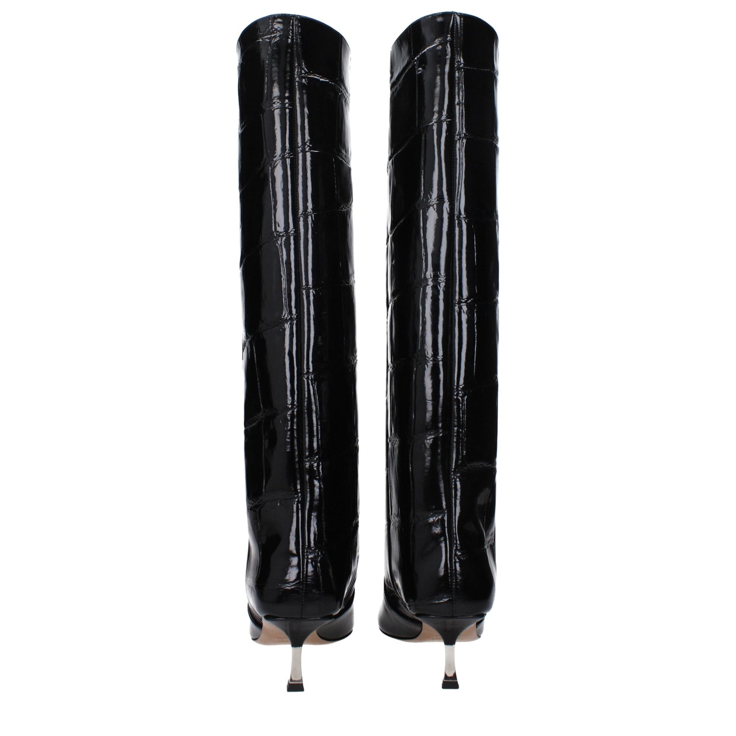 Paris Texas – Schwarze Lederstiefel mit hohem Absatz