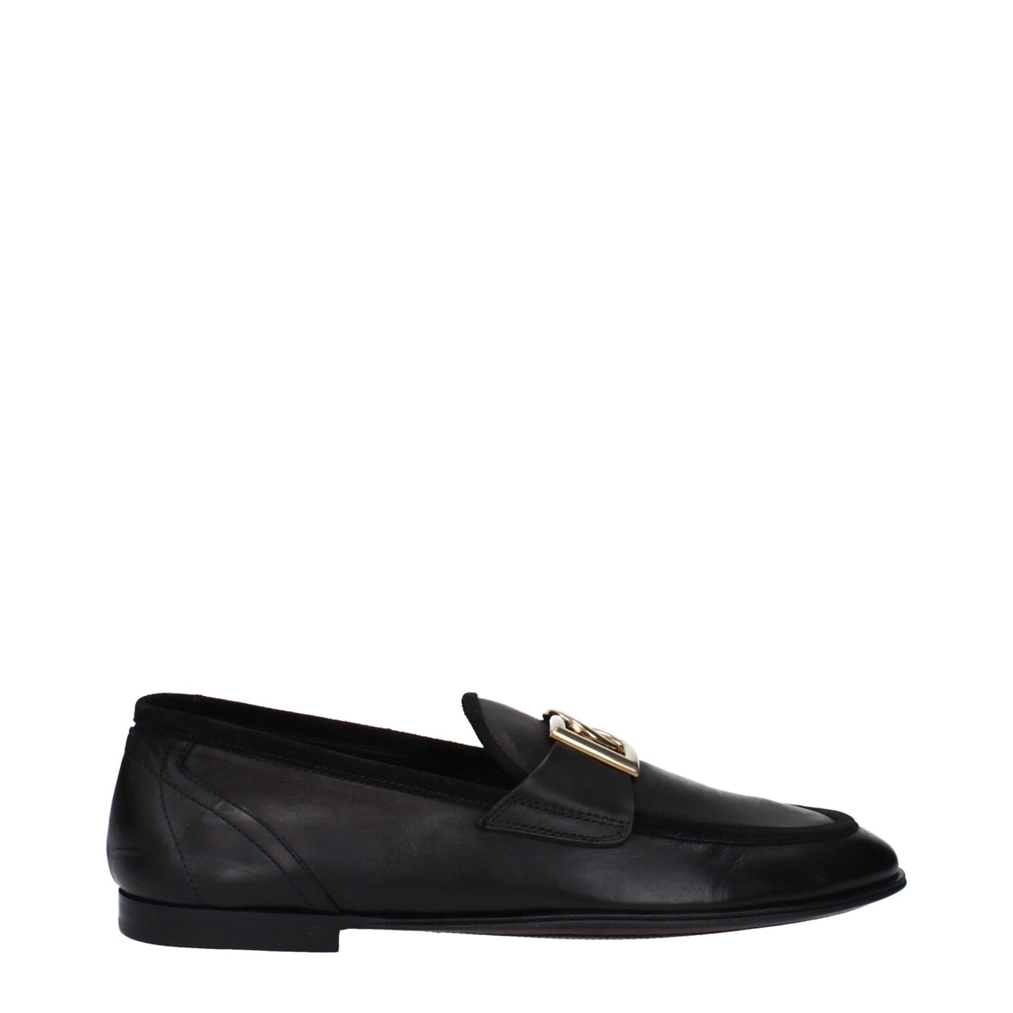 Dolce &amp; Gabbana – Slipper aus schwarzem Leder