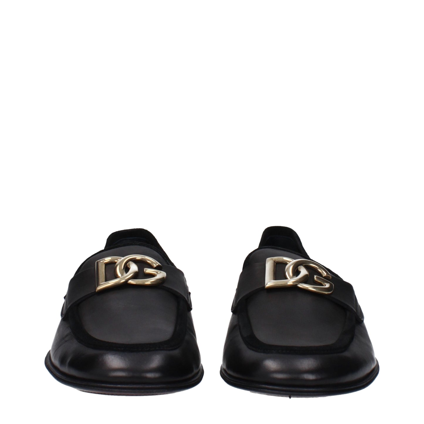 Dolce &amp; Gabbana – Slipper aus schwarzem Leder