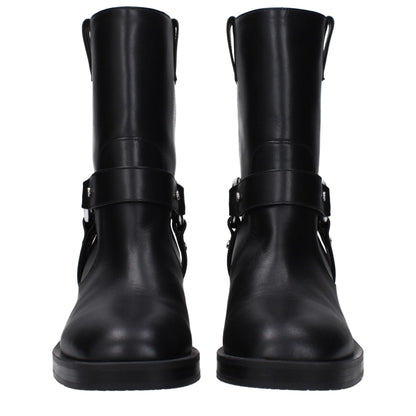 Stuart Weitzman Black Leather Ankle Boots