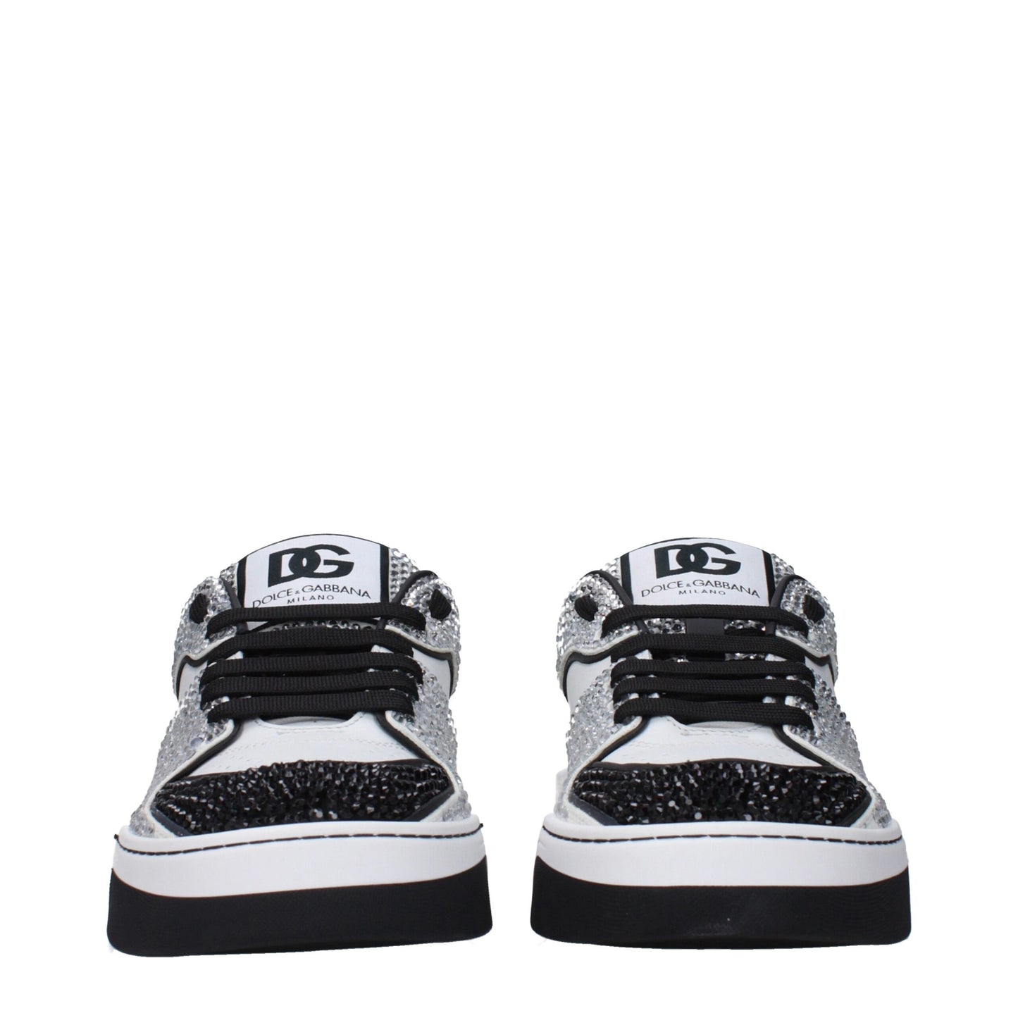 Dolce &amp; Gabbana Weiße niedrige Lederschuhe