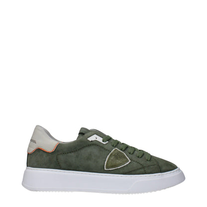 Philippe Model Grüne Leder Low-Tops