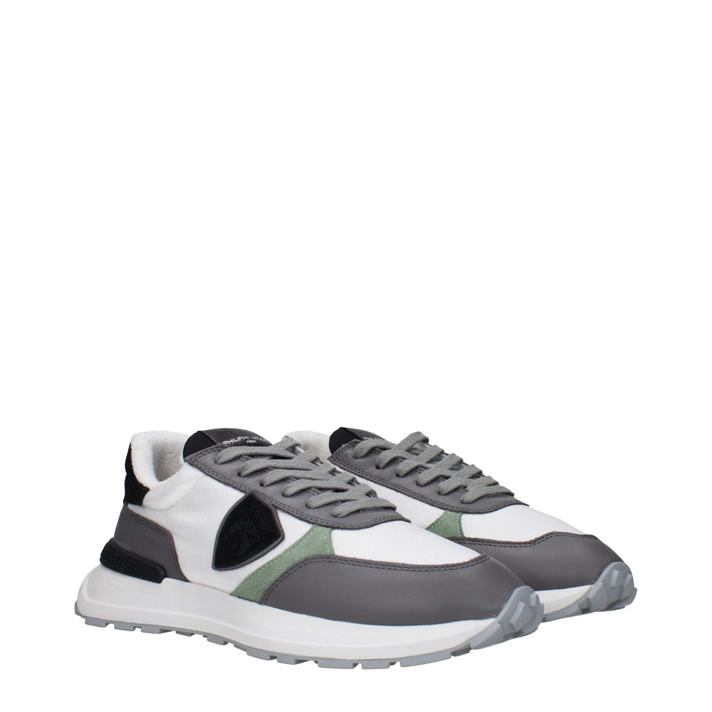 Philippe Model Weiße Stoff-Low-Tops