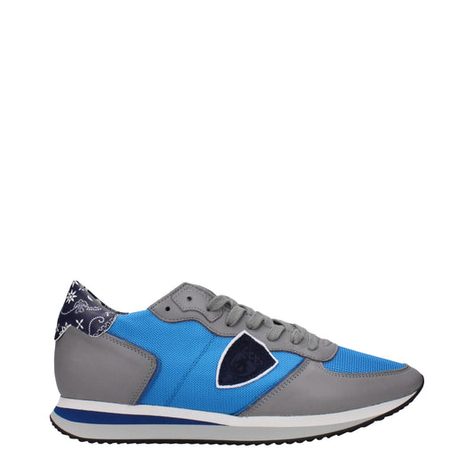 Philippe Model Blaue Stoff-Low-Tops