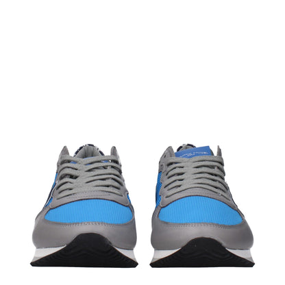 Philippe Model Blaue Stoff-Low-Tops