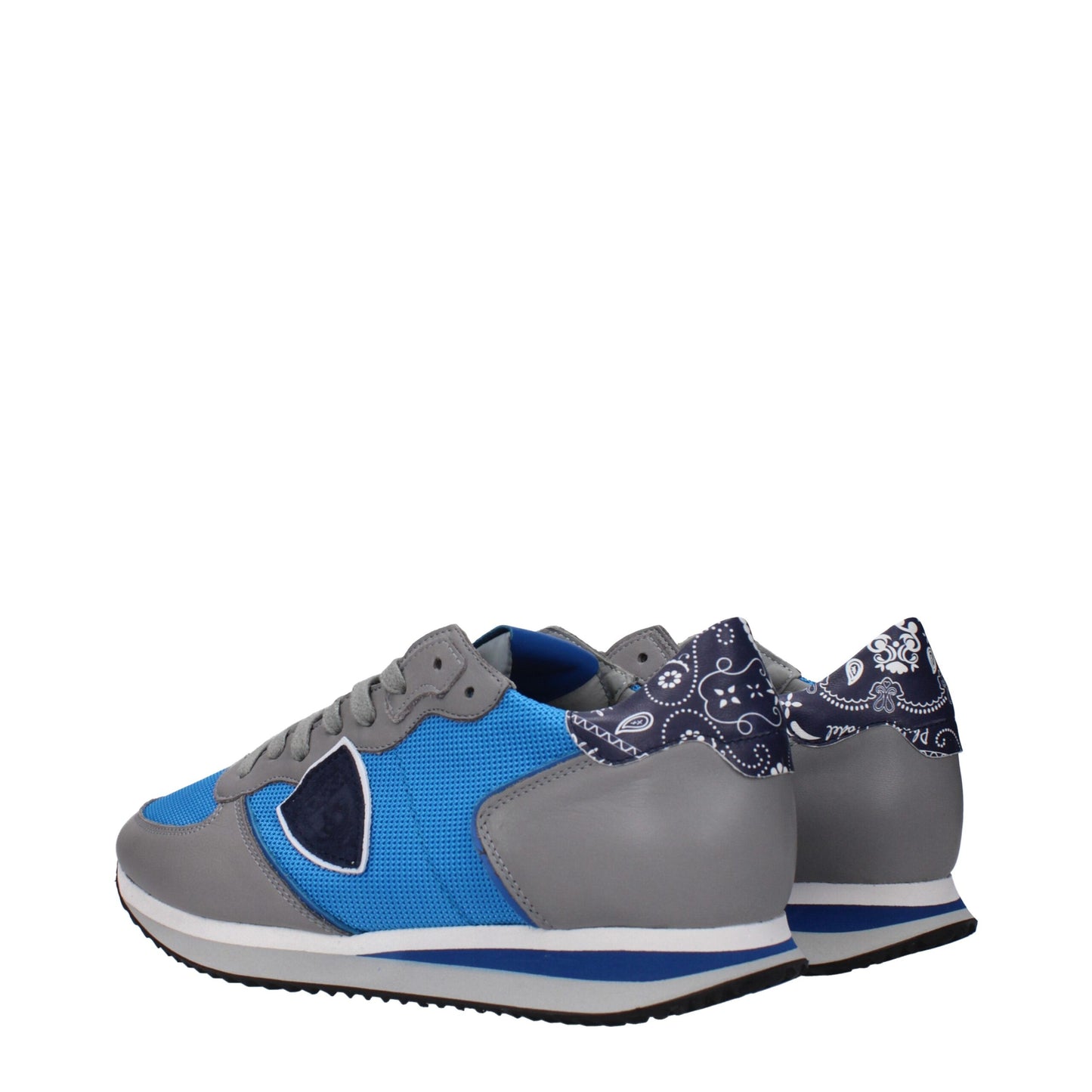 Philippe Model Blaue Stoff-Low-Tops