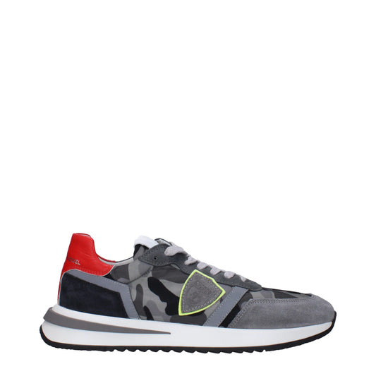 Philippe Model – Graue Stoff-Sneaker