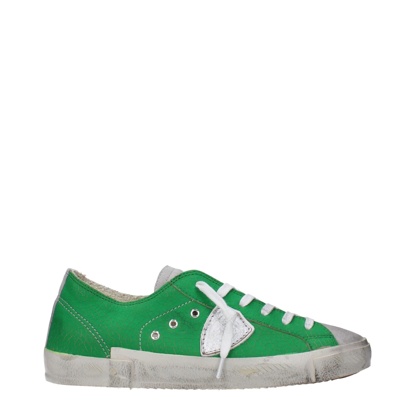 Philippe Model Grüne Leder Low-Tops