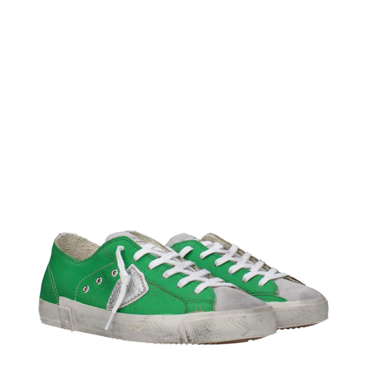 Philippe Model Grüne Leder Low-Tops