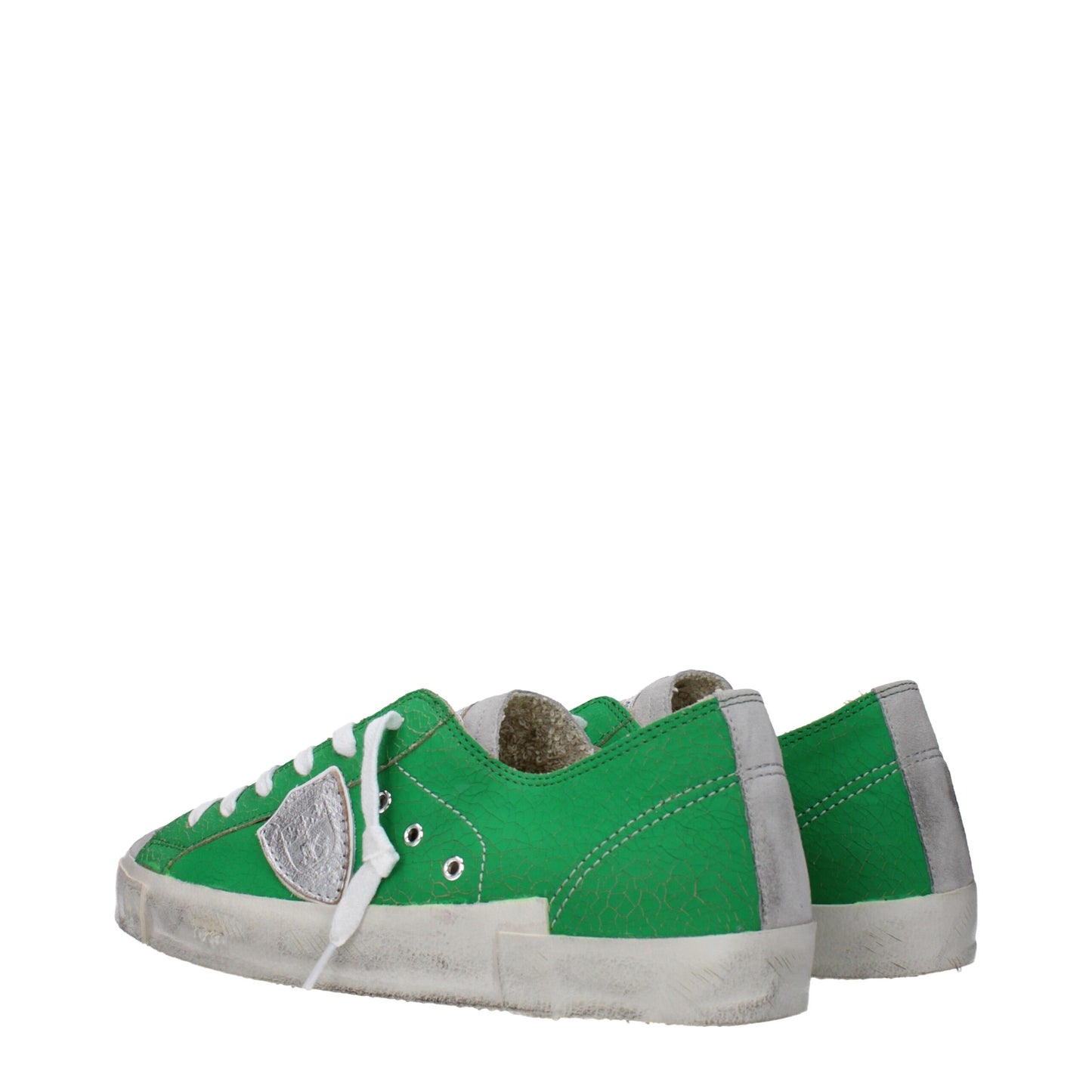 Philippe Model Grüne Leder Low-Tops