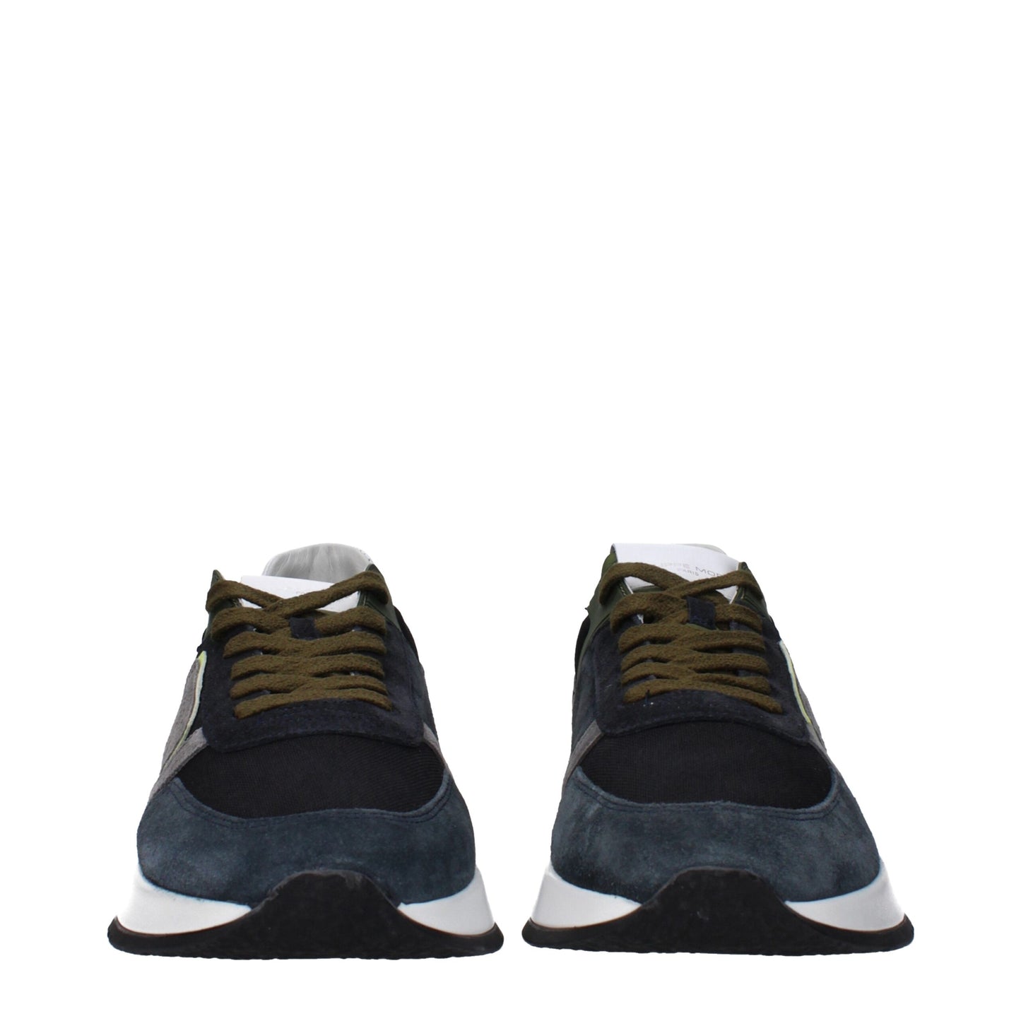 Philippe Model Blaue Leder Low-Tops