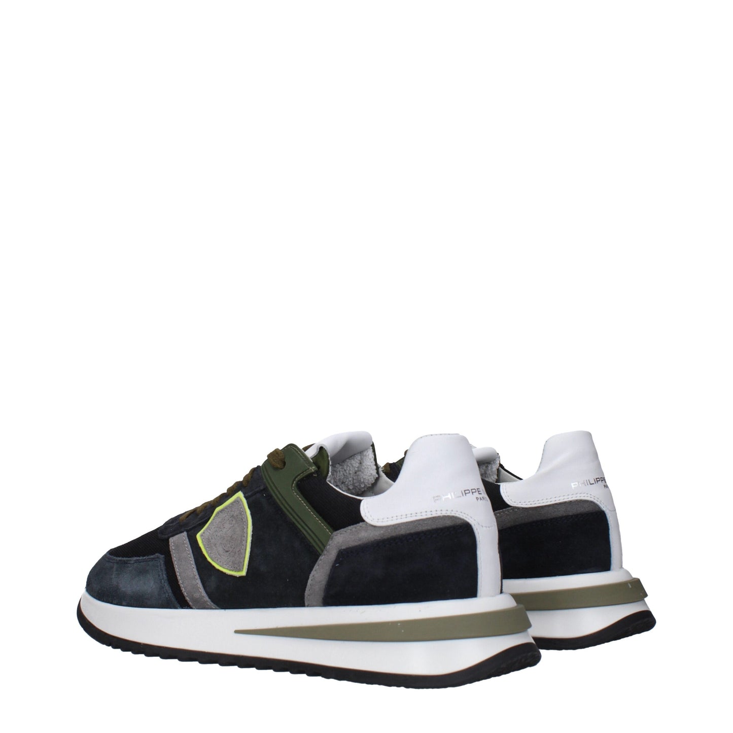 Philippe Model Blaue Leder Low-Tops