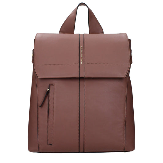 Piquadro Brown Leather Backpacks
