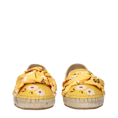 Miu Miu Gelbe Stoff-Espadrilles