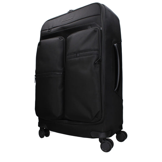 Piquadro Schwarz Stoff Gepäck Und Reise
