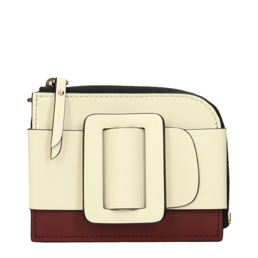 Boyy Kartenhalter aus beigem Leder