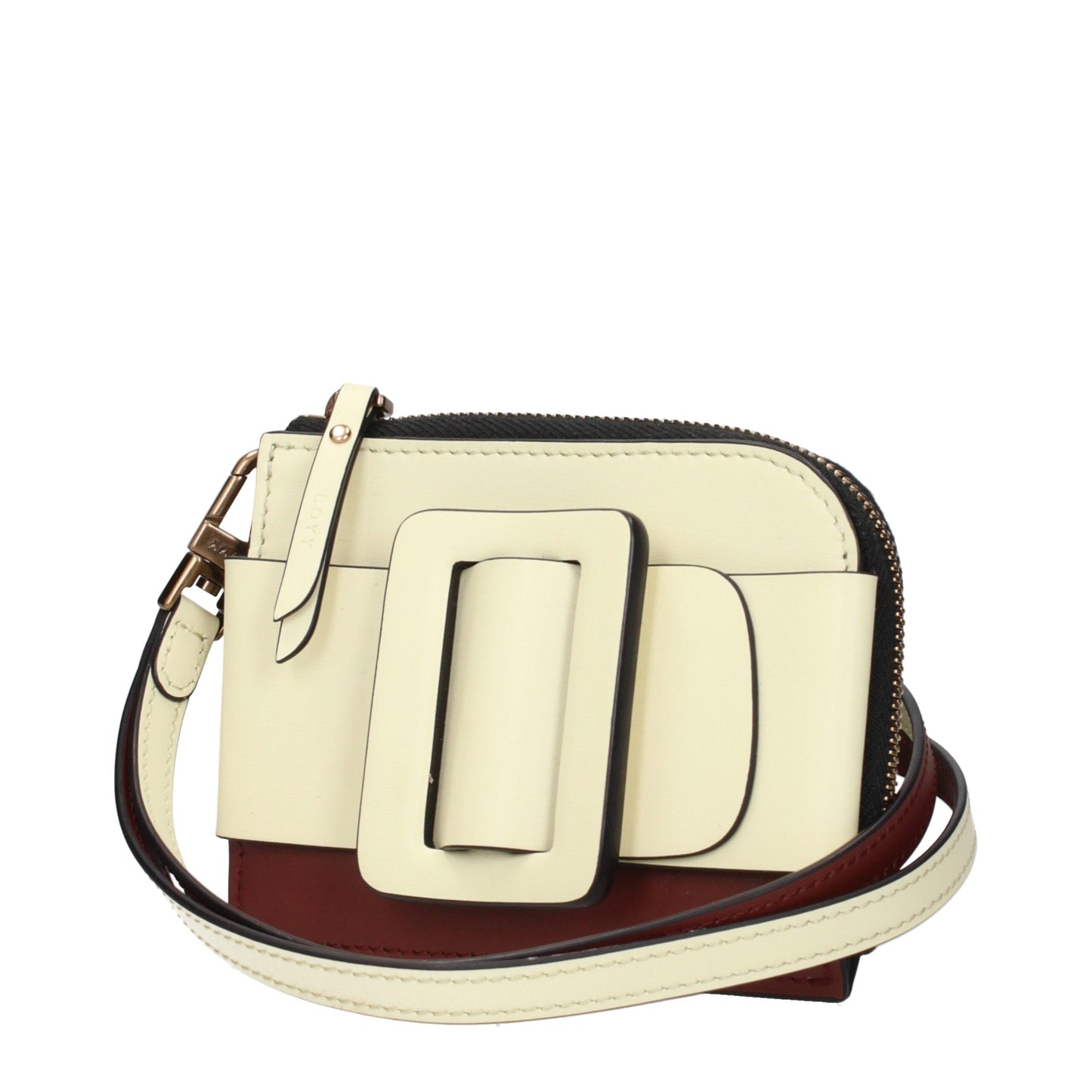 Boyy Kartenhalter aus beigem Leder