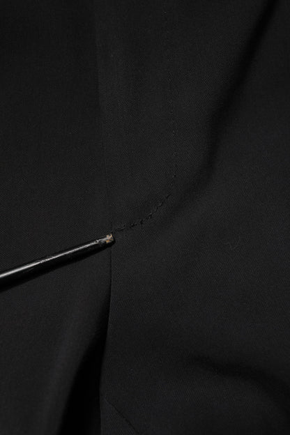 Dolce &amp; Gabbana – Schwarzer, einreihiger, zweiteiliger Anzug aus Baumwolle