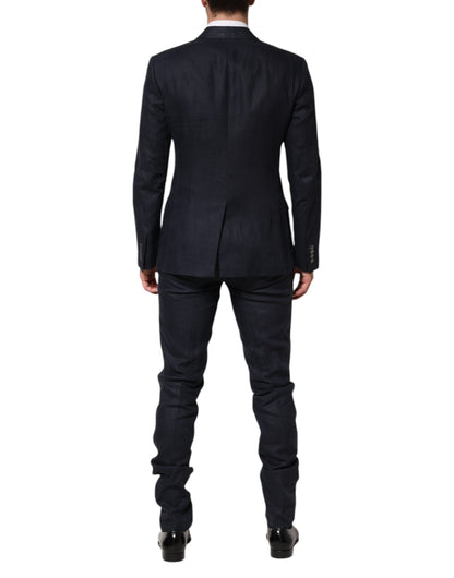 Dolce &amp; Gabbana – Dunkelblauer, zweireihiger, zweiteiliger Anzug