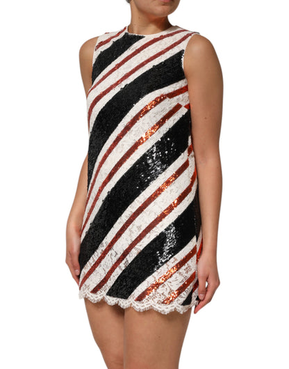 Dolce &amp; Gabbana – Etuikleid mit mehrfarbigen Paillettenverzierungen