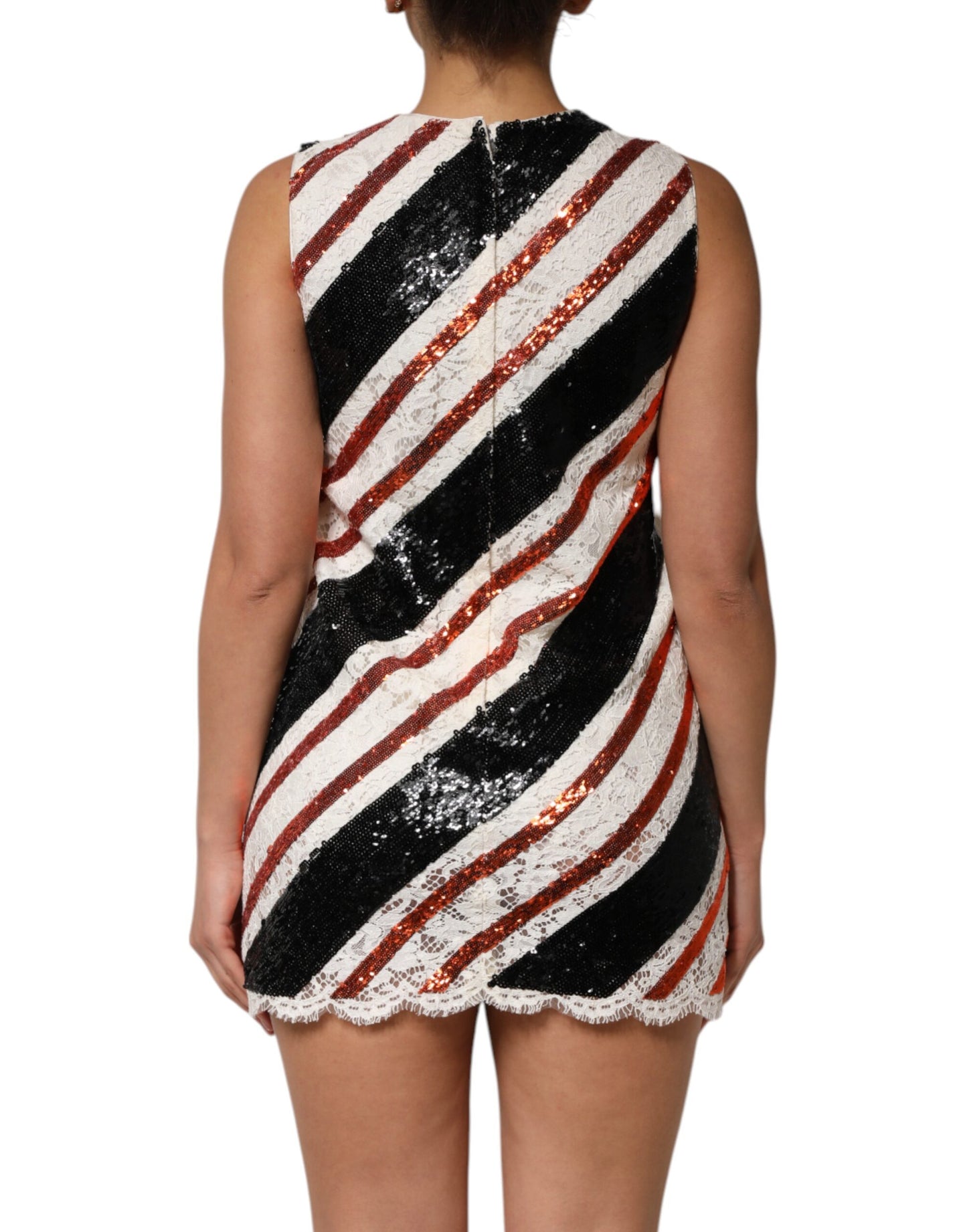 Dolce &amp; Gabbana – Etuikleid mit mehrfarbigen Paillettenverzierungen