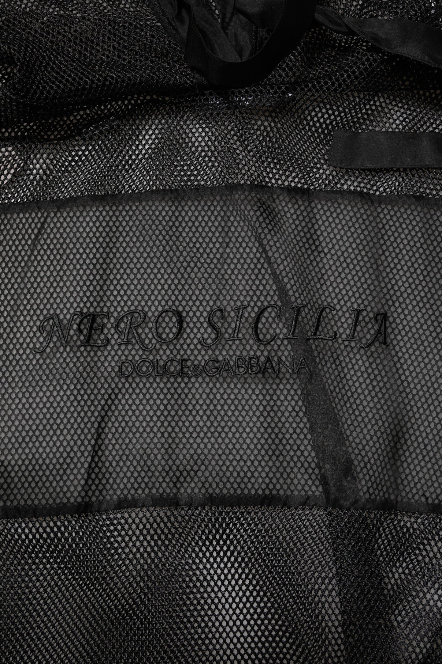 Dolce &amp; Gabbana – Schwarzer, durchsichtiger Kapuzenpullover