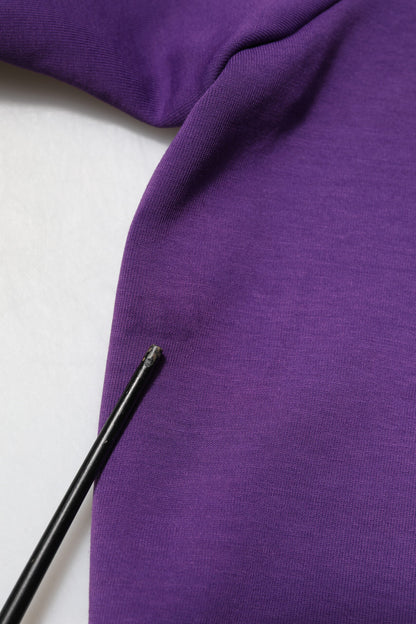 Dolce &amp; Gabbana – Lilafarbenes, langärmliges Baumwolltop mit Blumendruck